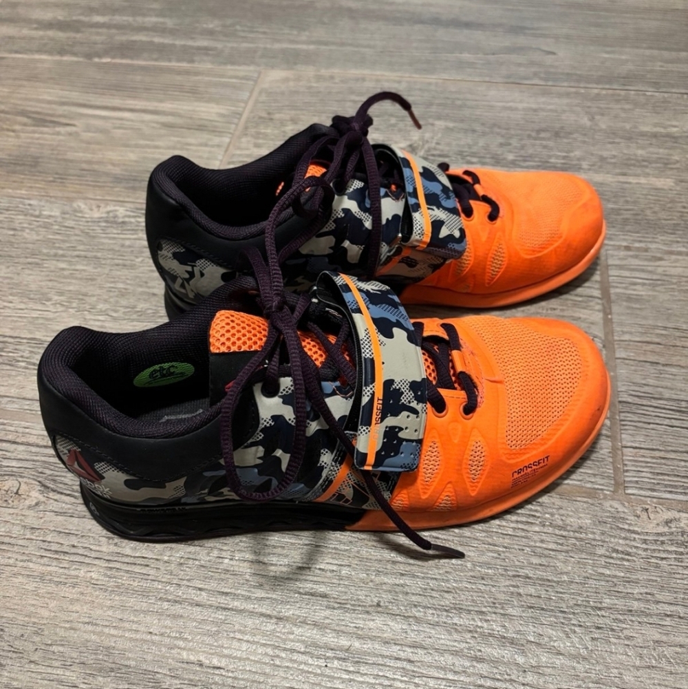 Reebok CrossFit Orange and Black Sneakers